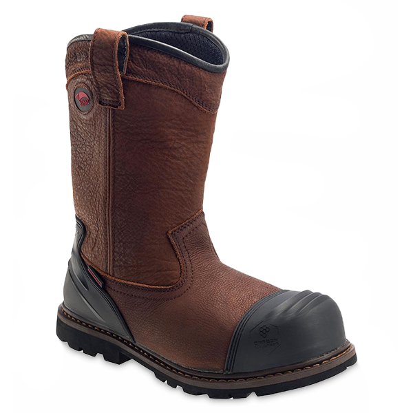 Avenger Men's Wellington Carbon Safety Toe Brown Work Boots A7876