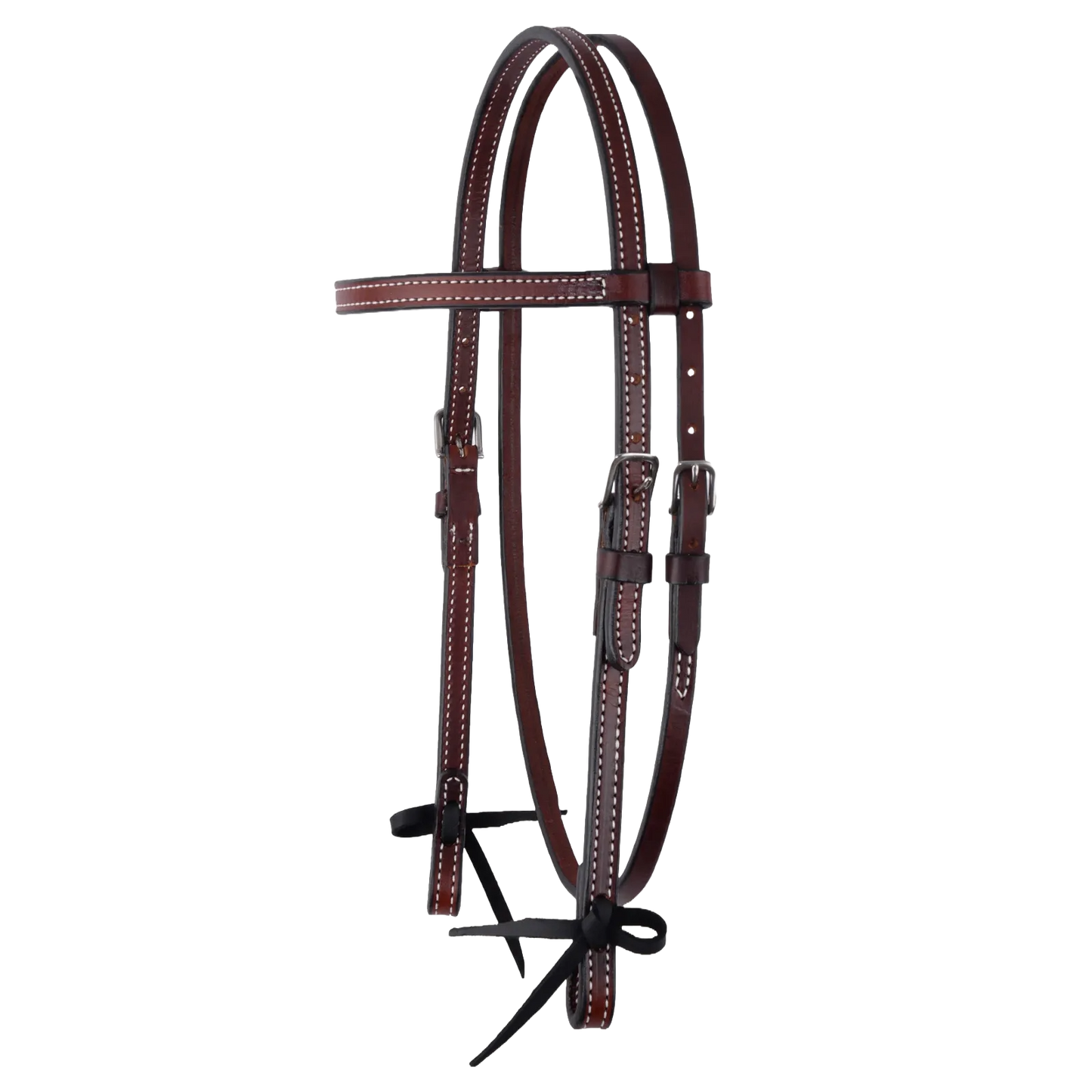 Circle Y Classic Stitched Browband Headstall Chestnut