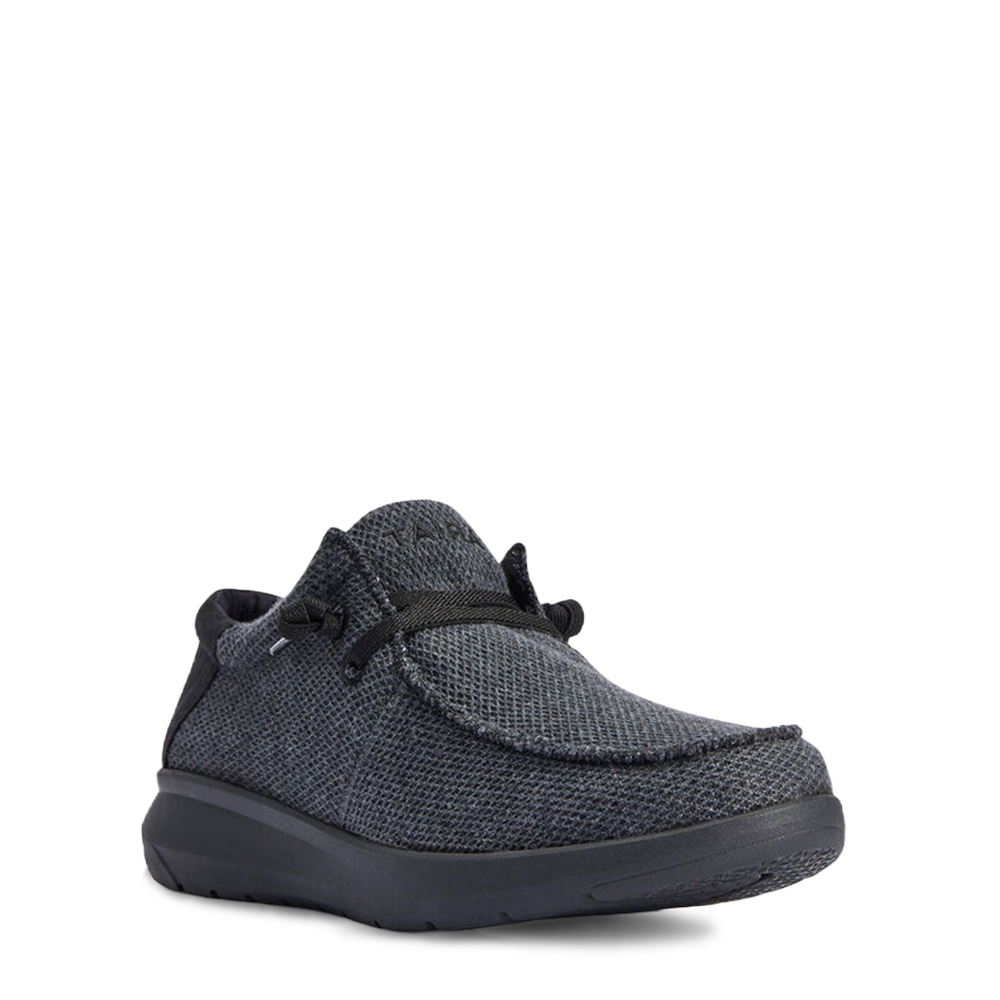 Ariat Men's Hilo Stretch Lace Heathered Smoke & Black Slip On Shoes 10