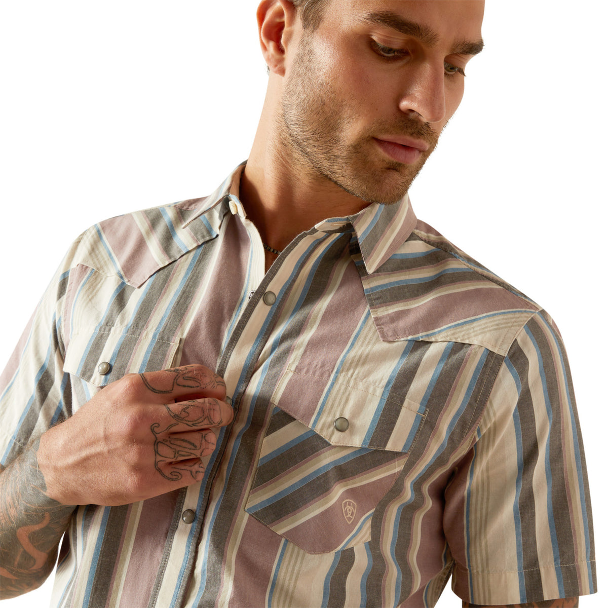 Boy's Ariat Huxlee Retro Classic Fit Shirt-Deep Teal