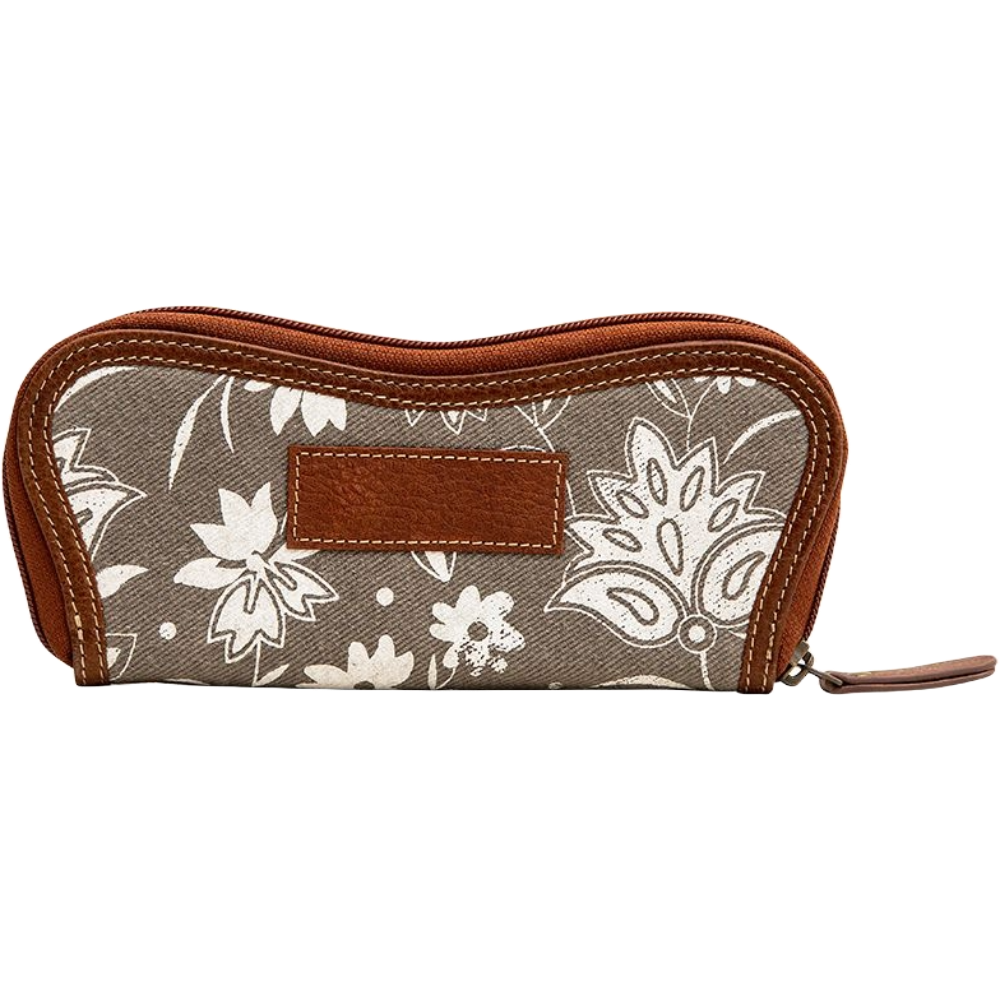 Myra Bag Ladies Floppy Floral Brown Sunglasses Case S-7013