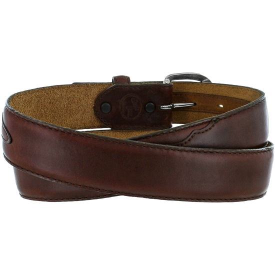 Justin Men's Classic Western Brown Leather Belt 53717