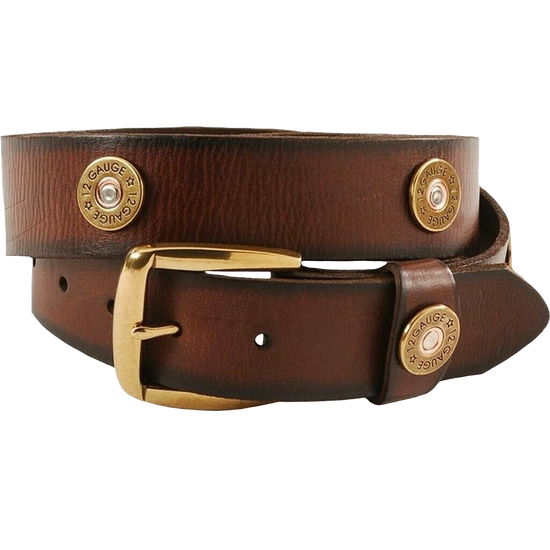 Nocona Men's Shotgun Shell Accent Brown Leather Belt N2472002