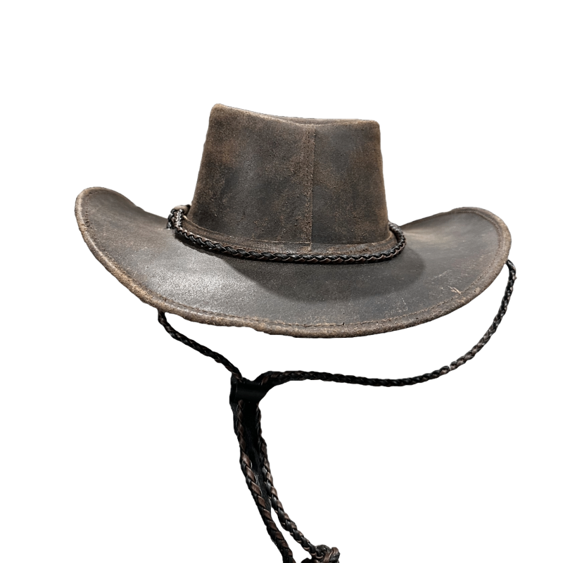 Amer-I-Mex Rawhide Brown Leather Hat 877-BROWN