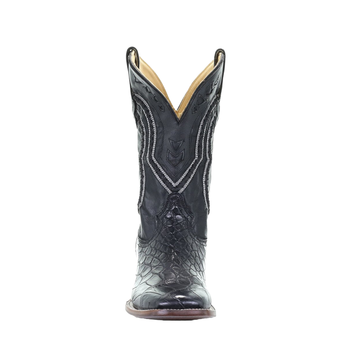 Corral Men's Black And Grey Alligator Square Toe Boot A3084 Wild West Boot Store