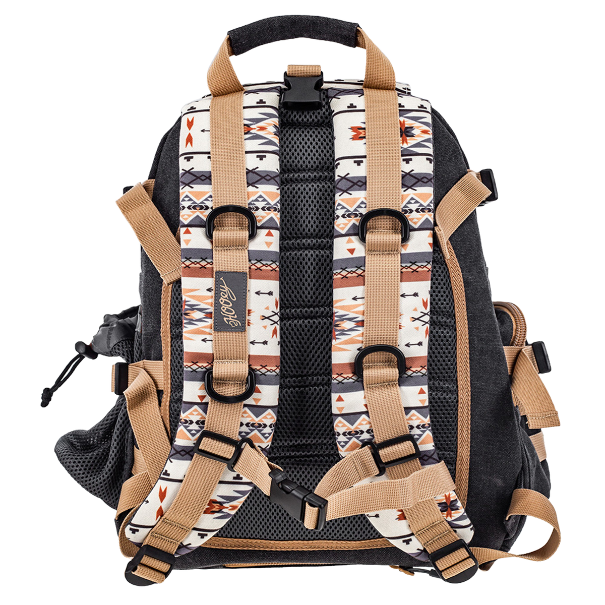 Hooey Mule Charcoal Grey & Tan Aztec Backpack BP065CHTN Hooey Mule Charcoal Grey & Tan Aztec Backpack BP065CHTN