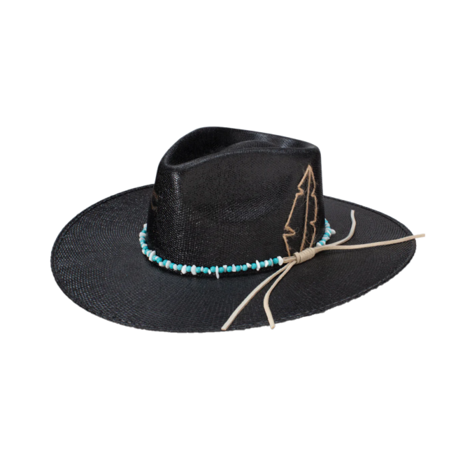Charlie 1 Horse Midnight Toker Western Black Straw Hat CSMDNT-343607