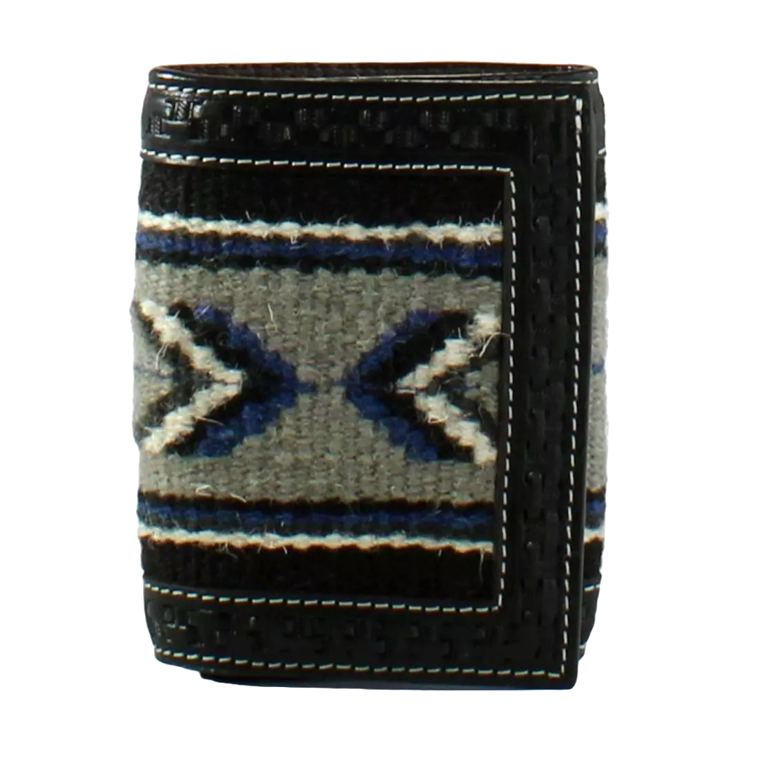 3D Mens Gray Woven Pattern Smart Wallet main image 1