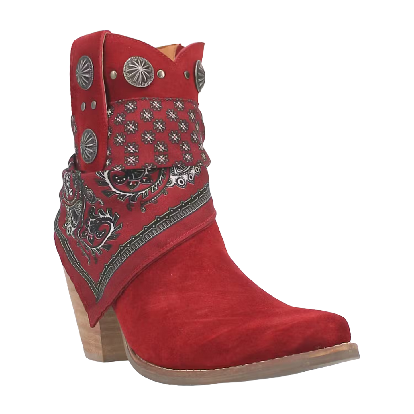 Dingo Ladies Bandida 7" Red Suede Western Boots DI184-RD
