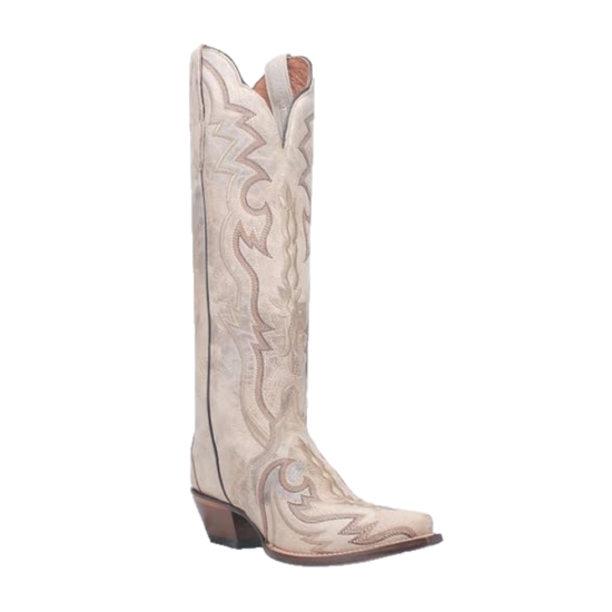 Dan Post Ladies Silvie Bone Leather Snip Toe Tall Western Boots DP4276