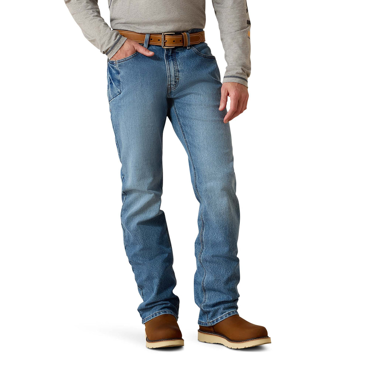 Ariat® Men's Rebar M4 Durastretch Basic Boot Cut Jeans 10021854