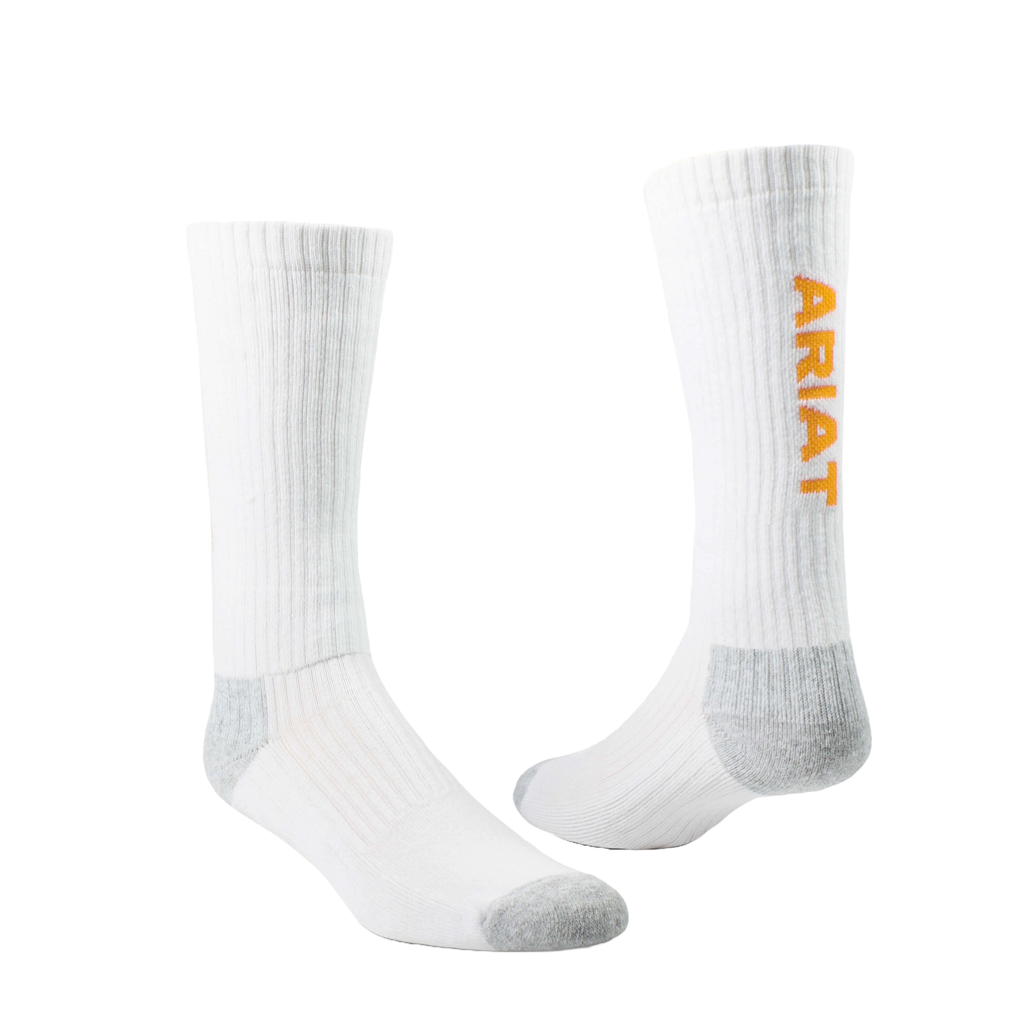 Ariat® Unisex Premium Cotton Mid Calf 3 Pack White Work Socks 10036515