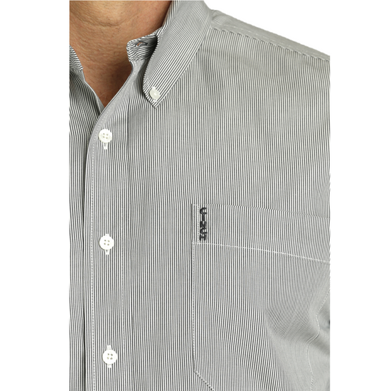 Cinch Men's Charcoal Striped Button Down Shirt MTW1347102