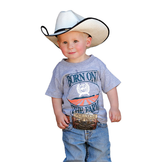 Cinch Toddler Born On The Farm Heather Grey T-Shirt MTT7671074