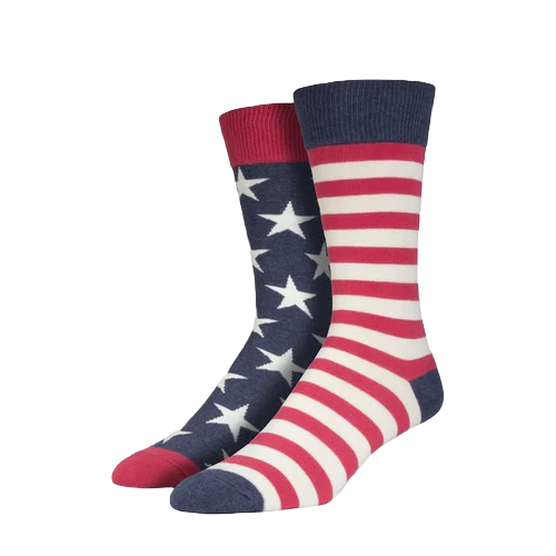 SockSmith® Men's "American Flag" Vintage Blue Socks MNC337-VBL