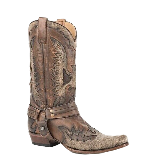 Stetson Men's Outlaw Eagle Distressed Brown Boot 12-020-6104-1606
