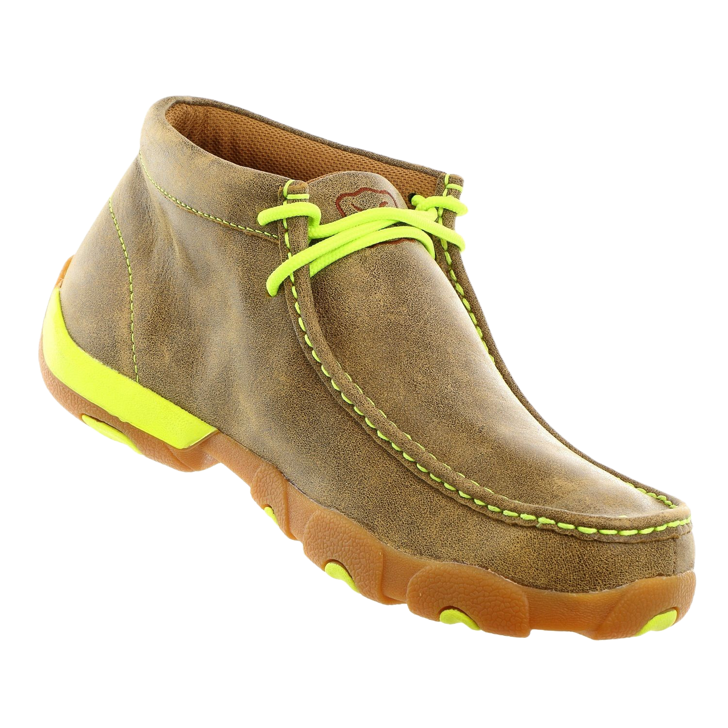 Twisted X Men's Brown Bomber/Neon Yellow Driving Mocs MDM0026