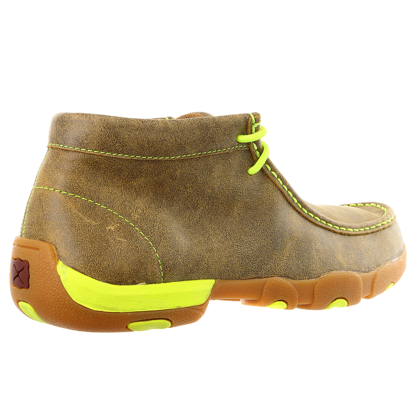 Twisted X Men's Brown Bomber/Neon Yellow Driving Mocs MDM0026
