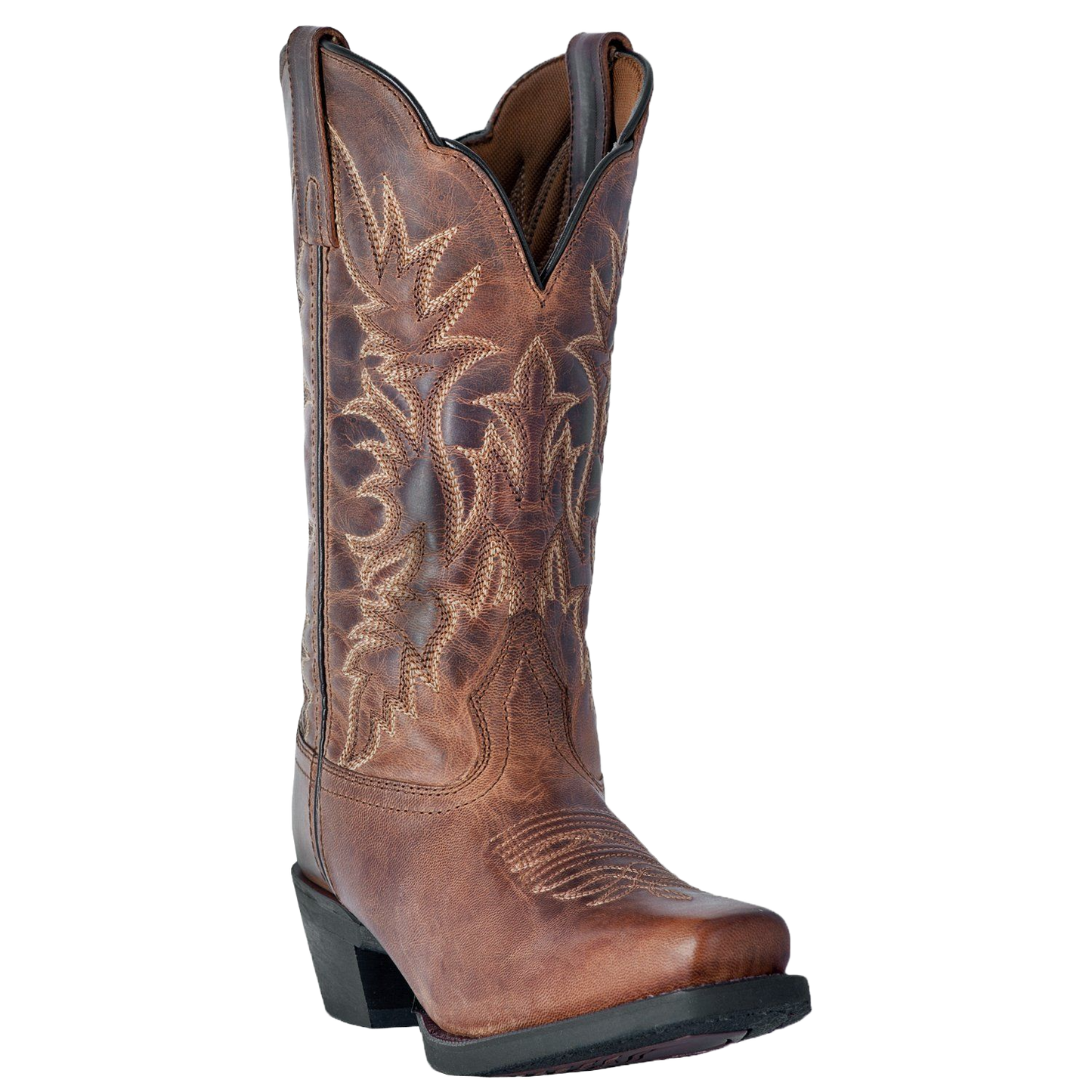 Laredo Ladies Malinda Distressed Tan Square Toe Western Boots 51134