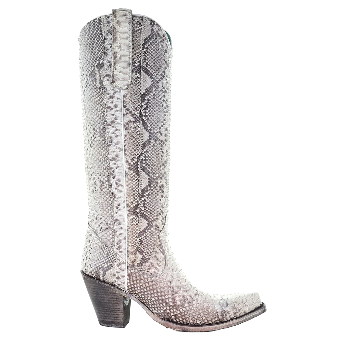 Corral Ladies Natural Python Zipper Tall Top Boots A3789