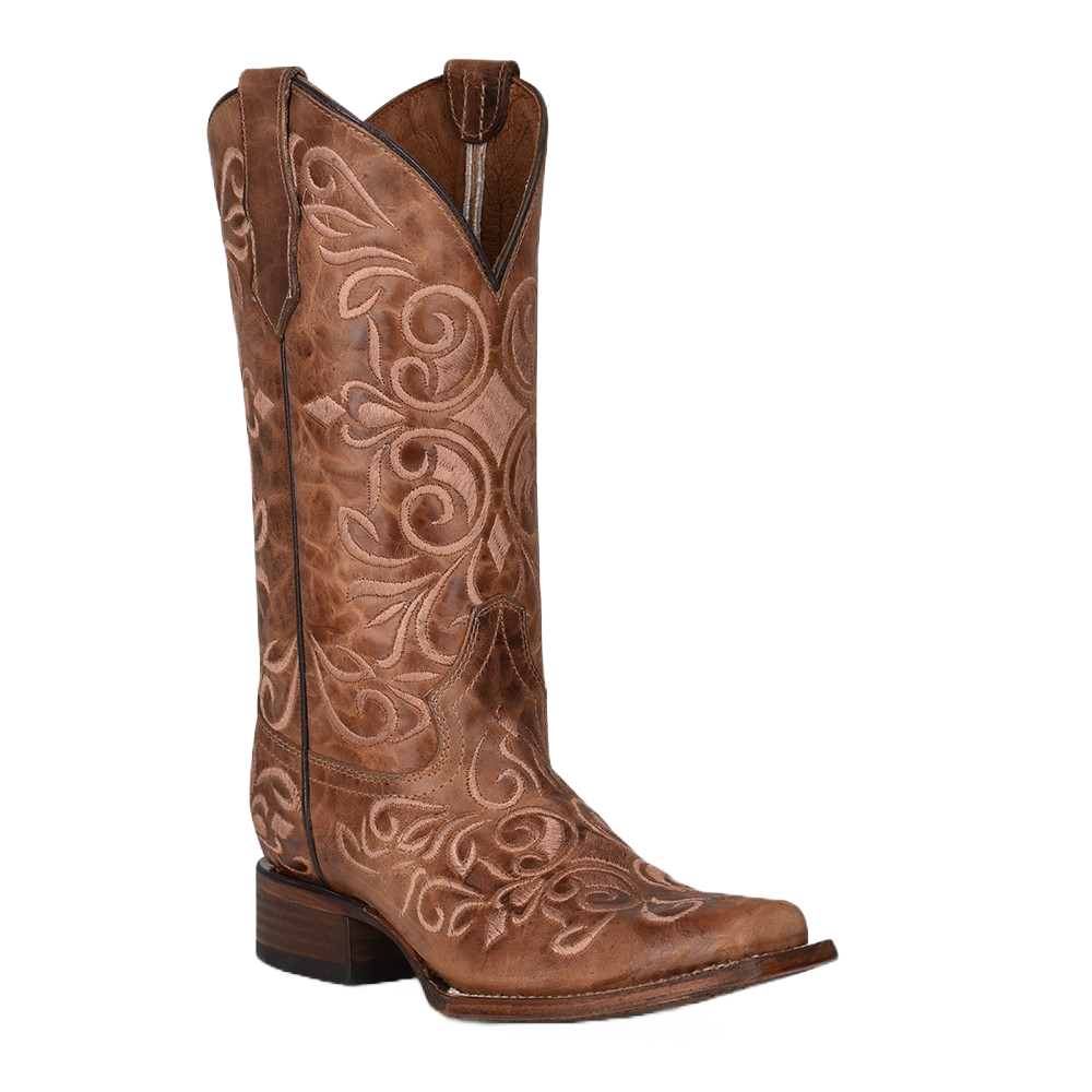Circle G by Corral Ladies Embroidered Honey Brown Boots L5795