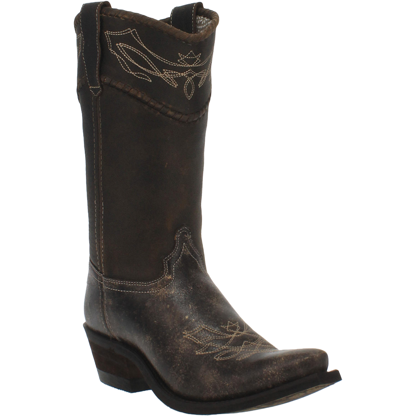 Laredo Ladies Misty Black Distressed Snip Toe Boots 52371