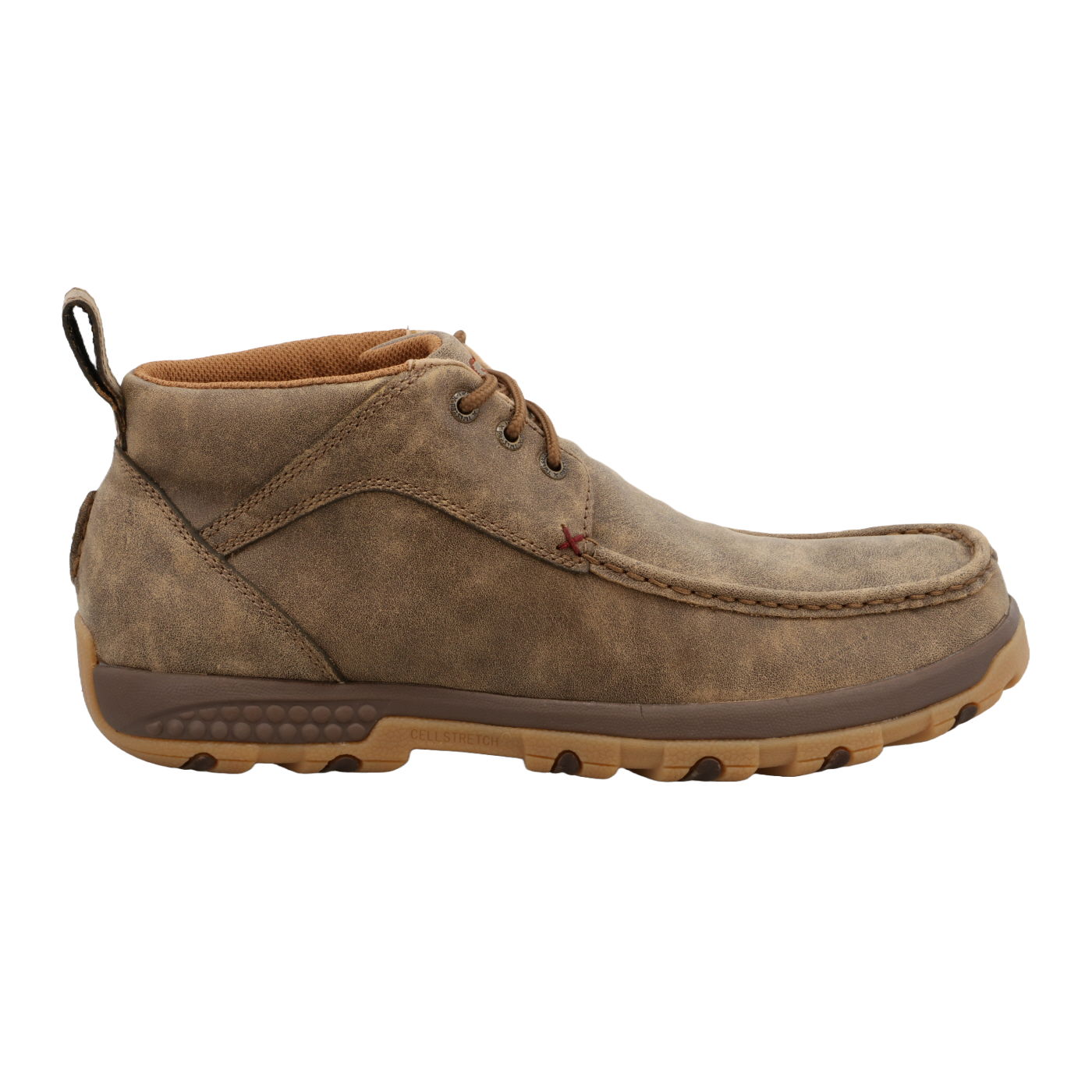 Twisted X  Men's Chukka Driving Moc Bomber Light Brown Shoes MXC0001