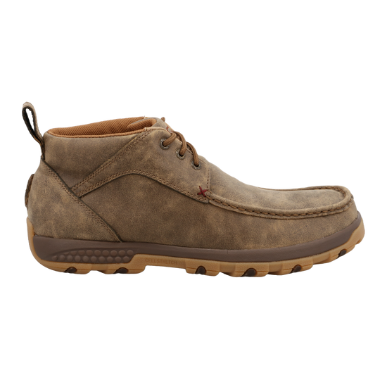 Twisted X  Men's Chukka Driving Moc Bomber Light Brown Shoes MXC0001