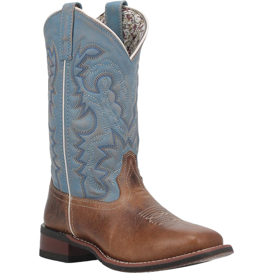 Laredo Ladies Darla Square Toe Honey Pull On Western Boots 5895