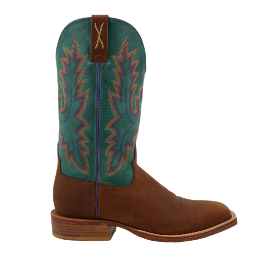 Twisted X Ladies Tech X Cinnamon & Turquoise Square Toe Boots  WXTL001
