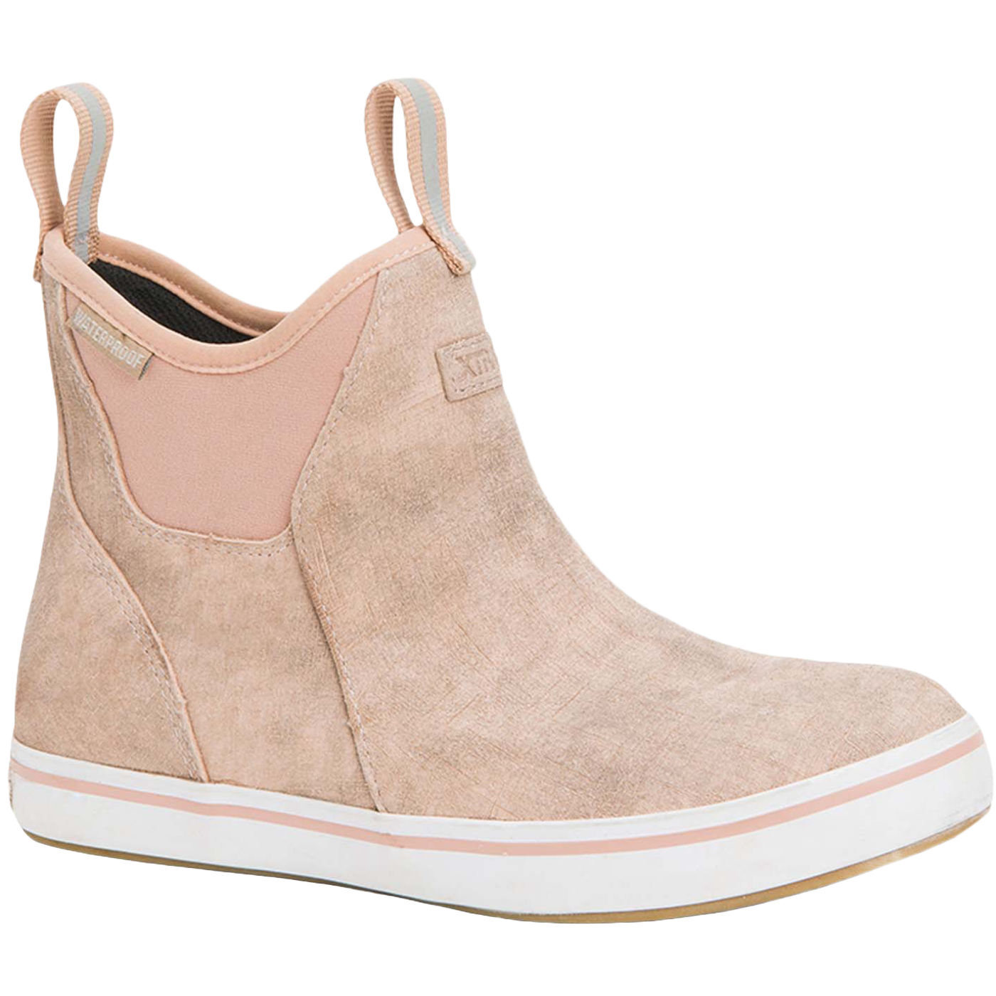 XTRATUF Ladies Waterproof Pink Cream Deck Boots XWAL-400