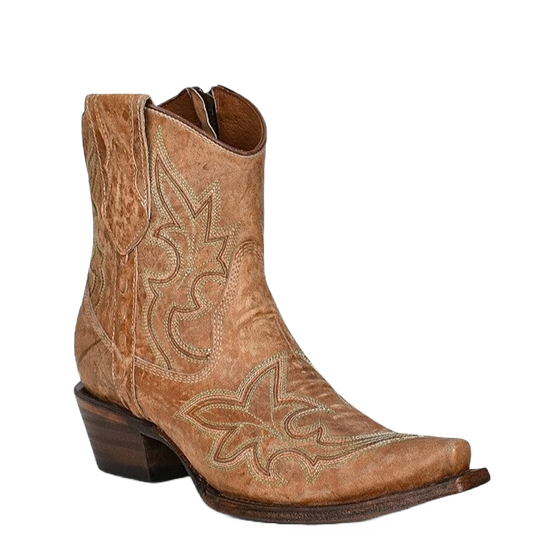 Circle G By Corral Ladies Orix Western Embroidery Zipper Booties L5915