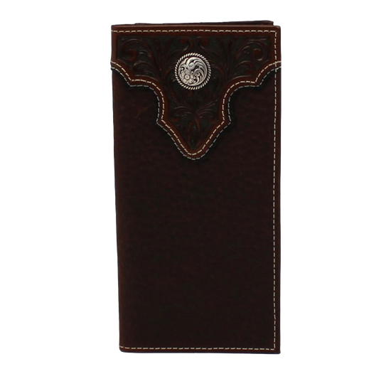 Ariat Boy's Floral Embossed Rodeo Brown Wallet A3551502
