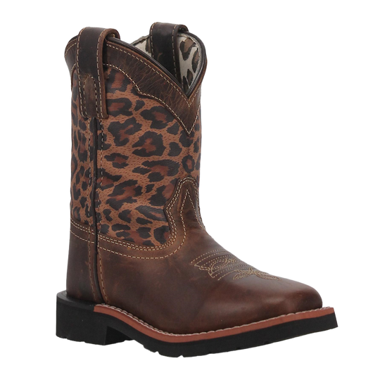 Dan Post® Girl's Makucha Cheetah Tan Pull On Western Boots DPC3951