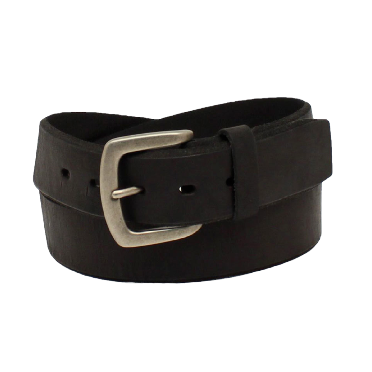 Ariat Men's Beveled Edge Embroidered Logo Black Leather Belt A1037401