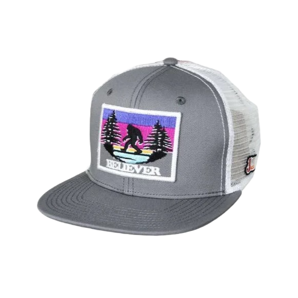 Justin Men's Believer Flat Bill Grey Snapback Hat JCBC508