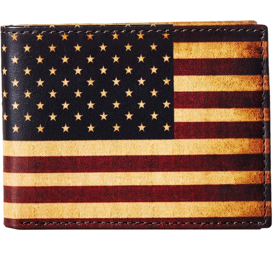 Nocona Men's Vintage USA Flag Bifold Wallet N5416697
