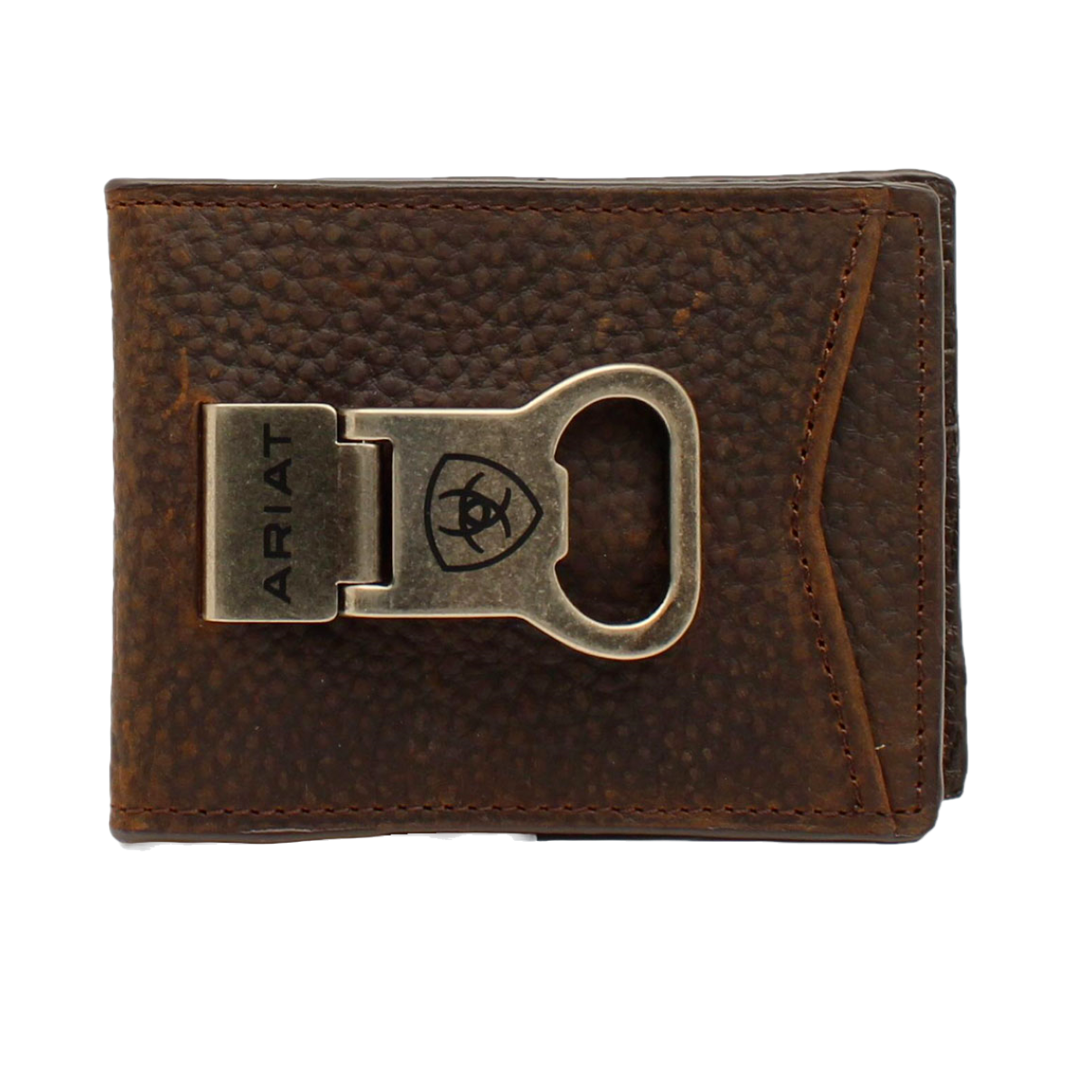 Ariat® Men's Rowdy Brown Bi-Fold Wallet With Money Clip A35119282