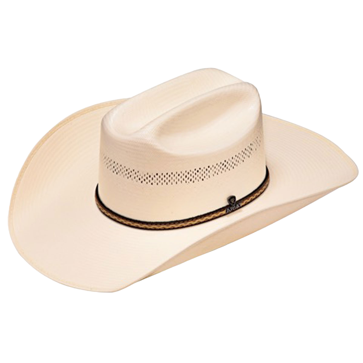 Ariat® Men's Leather Sweatband Ivory SS Western Hat A73216