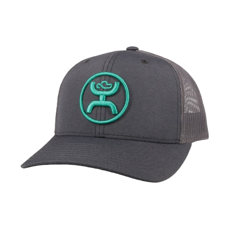 Hooey Children's "O Classic" Grey & Turquoise Hat 2109T-GY-Y