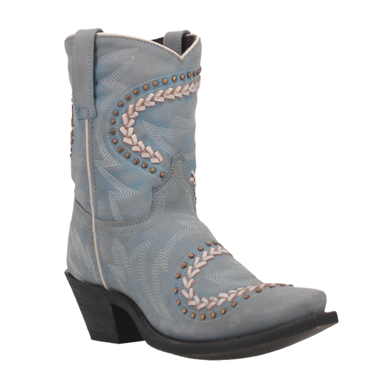 Dan Post® Ladies Fancy Leather Baby Blue Snip Toe Boots 52401