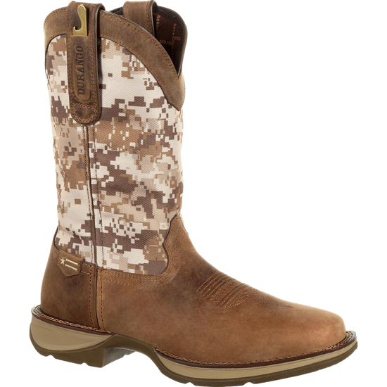 Durango Men's Rebel Desert Camo Dusty Brown Square Toe Boots DDB0166