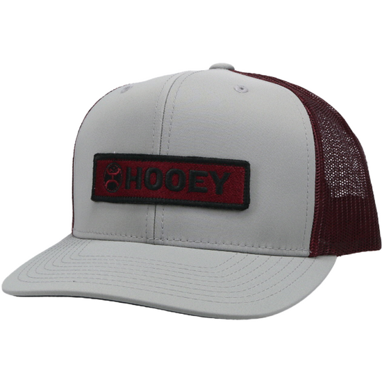 Hooey Unisex "Lock Up" Grey & Maroon Snapback Hat 2113T-GYMA