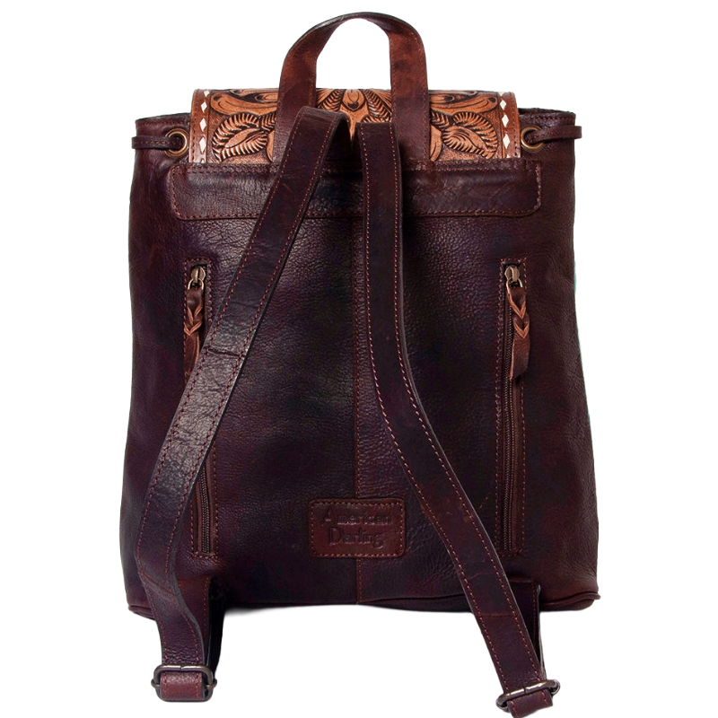 American Darling Ladies Acid Wash Turquoise Western Backpack  display picture 2