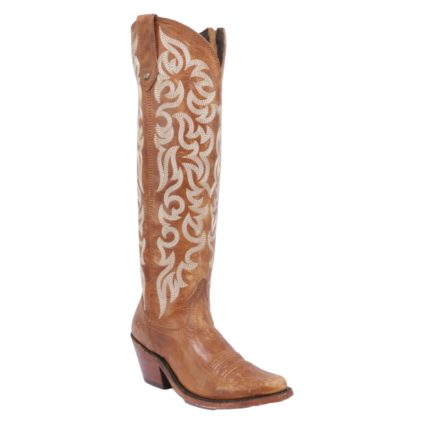Liberty Black Ladies Embroidered Allie Mossil Tan Western Boots LB-712988