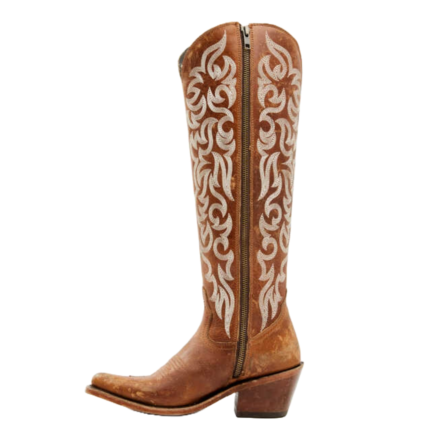Liberty Black Ladies Embroidered Allie Mossil Tan Western Boots LB-712988