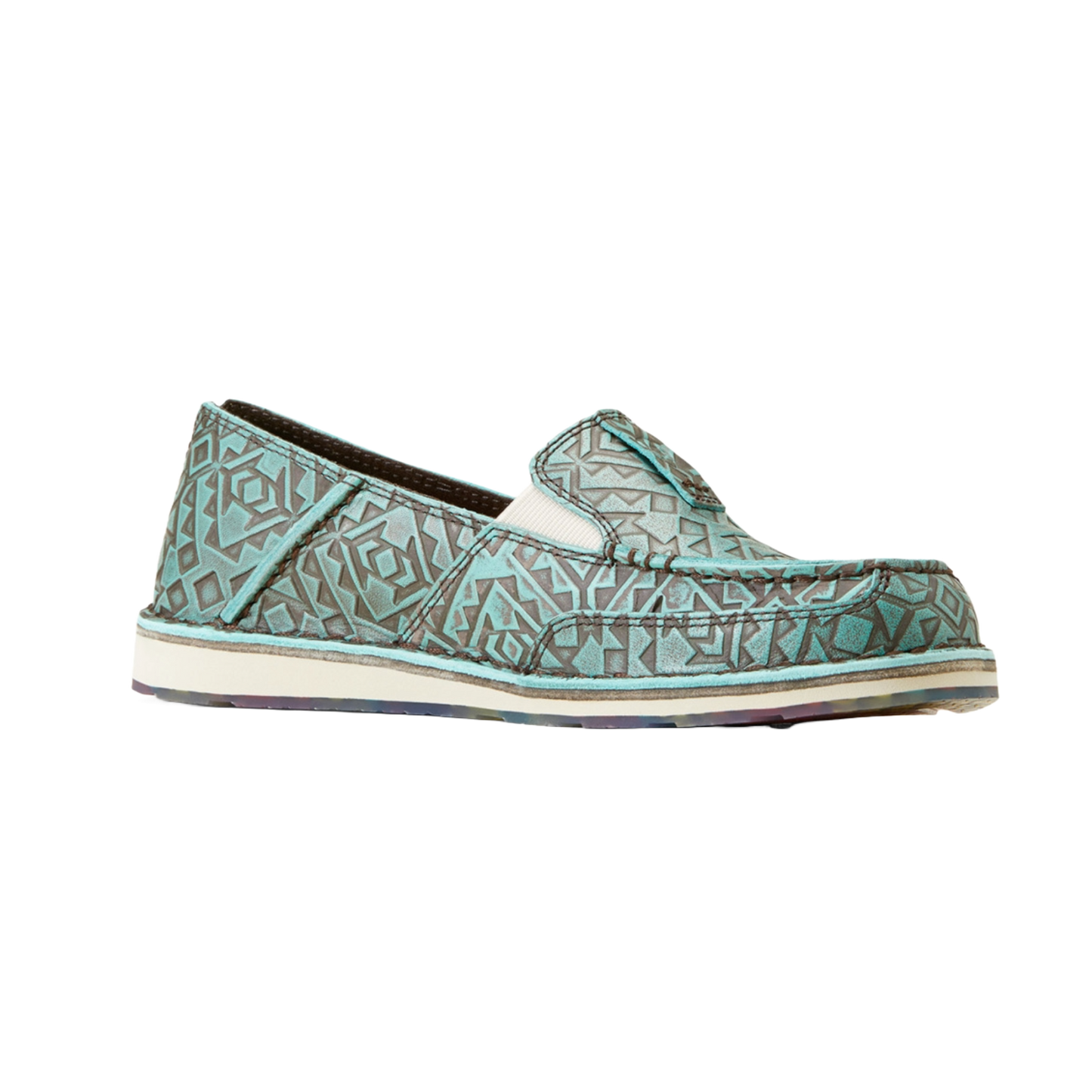 Ariat Ladies Cruiser Turquoise Blanket Emboss Slip On Shoes 10046921
