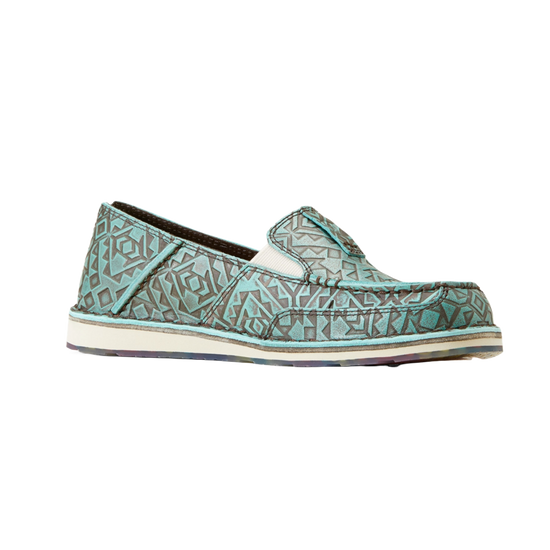 Ariat Ladies Cruiser Turquoise Blanket Emboss Slip On Shoes 10046921