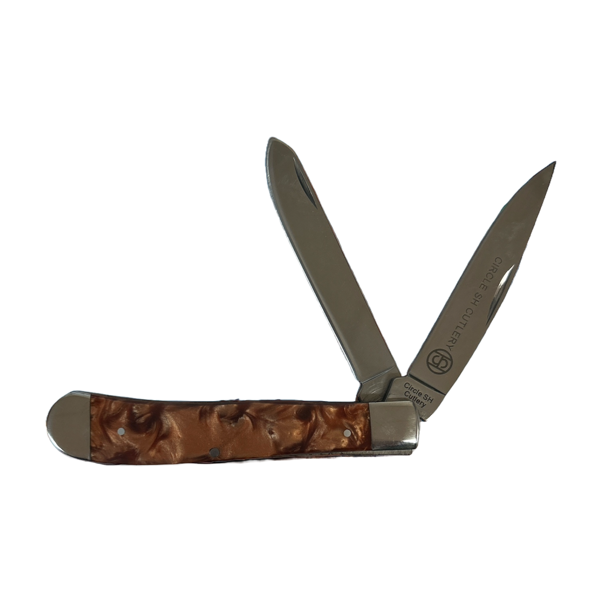 Circle SH Cutlery Copper Marble Trapper Knife OK322