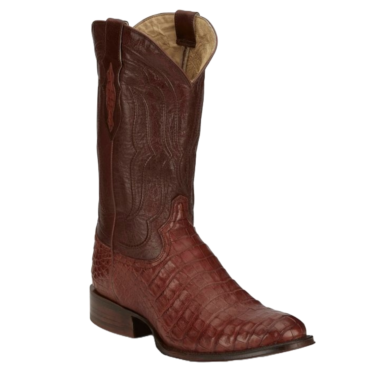 洋楽 COGNAC DA BUTTERMAN LP G RAP Tony Lama Men's Tremaine Cognac Goat & Caiman Belly Brown Boots DR5260